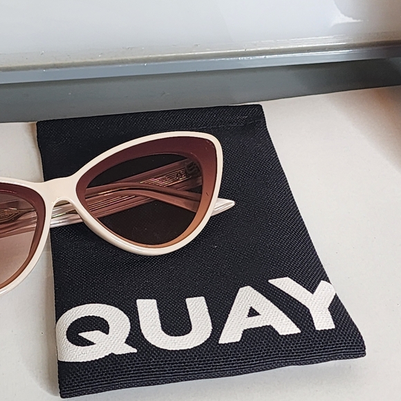 Quay Australia Women's Tempted 67mm Cat Eye Sunglasses In Champagne/Brown Frame - Picture 5 of 8